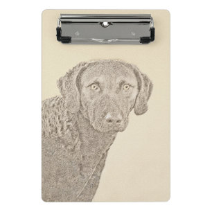 Mini Porte-bloc Peinture originale de chien par Retriever de Chesa