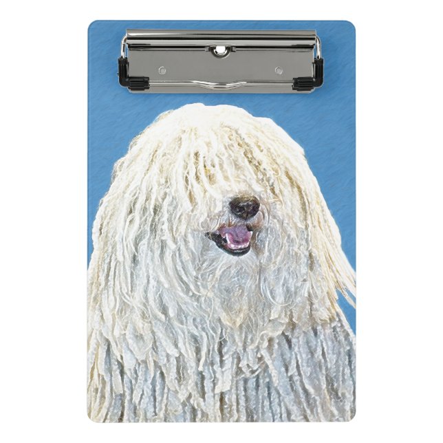 Mini Porte-bloc Peinture Puli - Cute Original Chien Art (Devant)