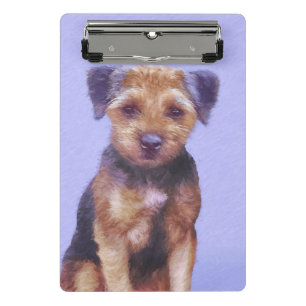 Mini Porte-bloc Peinture sur la frontière de Terrier - jolie art o