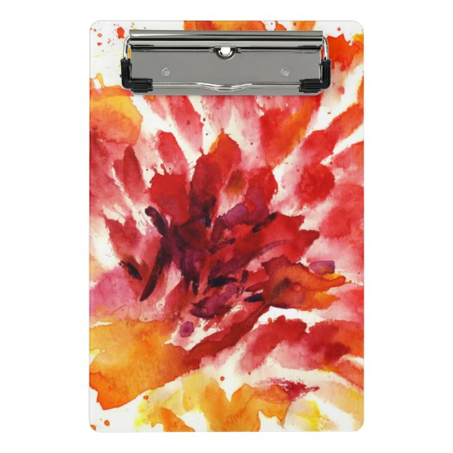 Mini Porte-bloc Peintures florales abstraites 5 d'aquarelle (Devant)