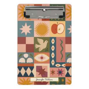 Mini Porte-bloc Personnalisé Bohème Céleste Patchwork Mystique