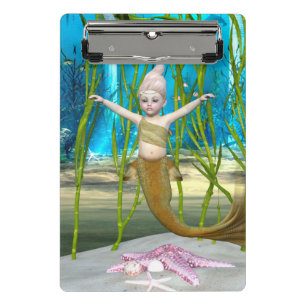 Mini Porte-bloc Petite Sirène Fantaisie Fille, Océan Bleu