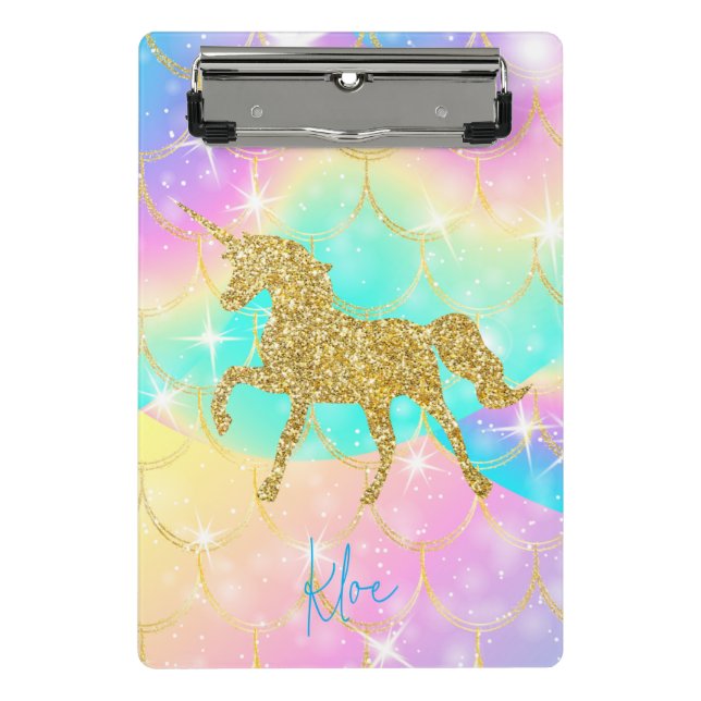 Mini Porte-bloc Pink Gold unicorn (Devant)