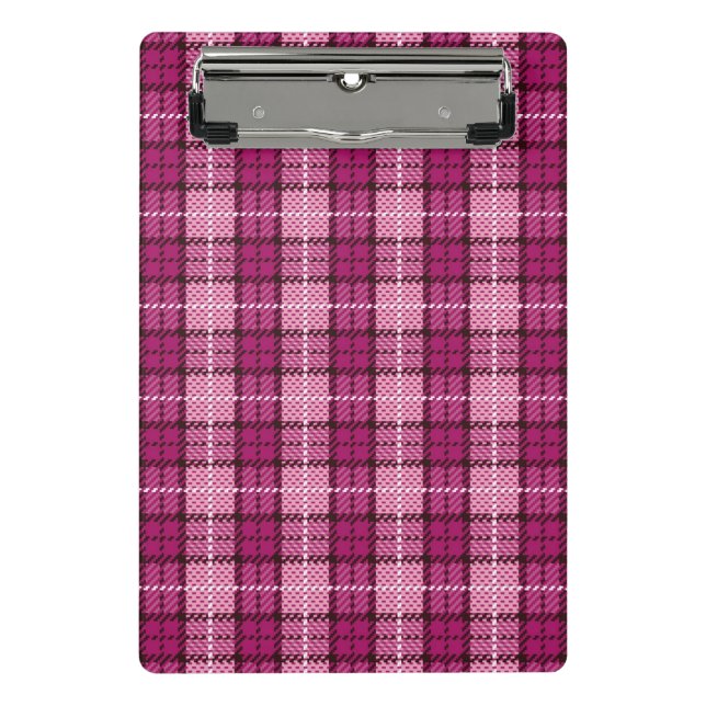 Mini Porte-bloc Pixel Plaid_Magenta-Black (Devant)