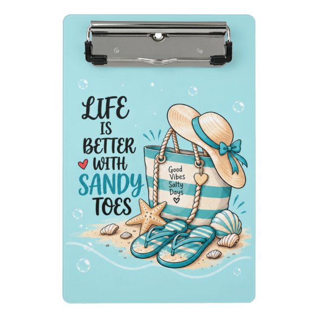 Mini Porte-bloc Plage Sandy Toes Ambiance  (Devant)