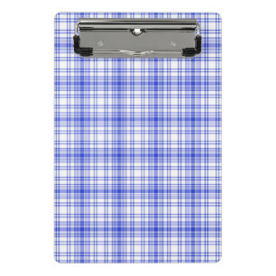 Mini Porte-bloc Plaid blanc bleu 2