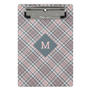 Mini Porte-bloc Plaid Monogramme personnalisé / Motif Tartan