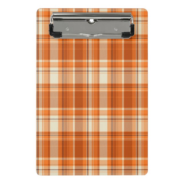 Mini Porte-bloc Plaid orange (Devant)