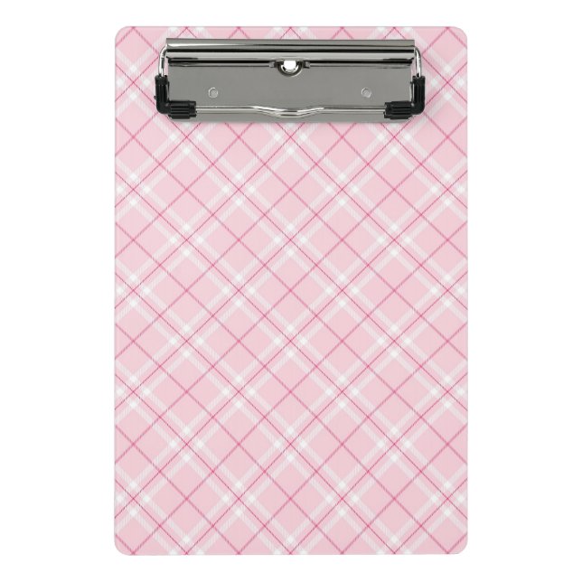 Mini Porte-bloc Plaid rose-clair (Devant)