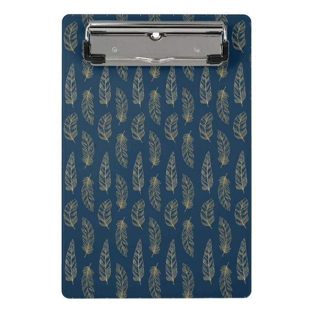 Mini Porte-bloc Plumes motif (Devant)