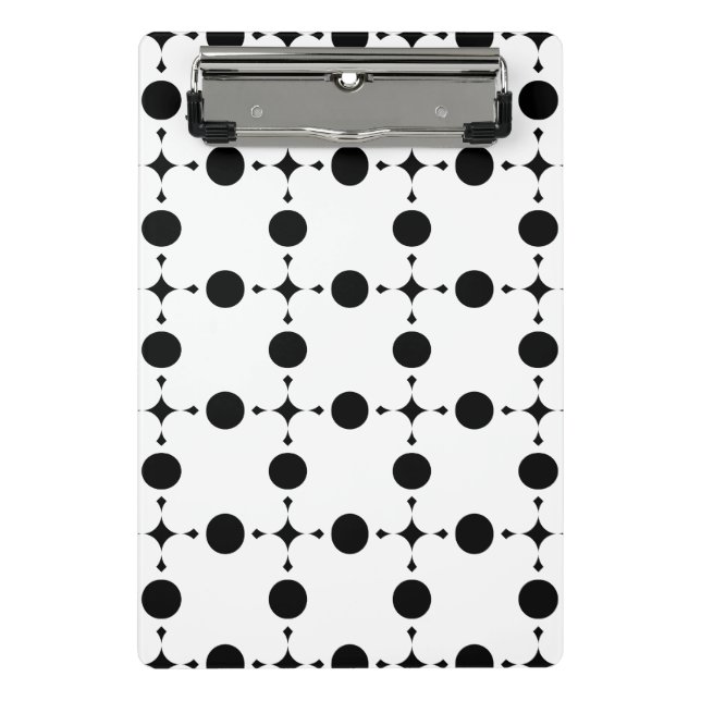 Mini Porte-bloc Points noirs, Motif à pois, Points, Pointillé (Devant)