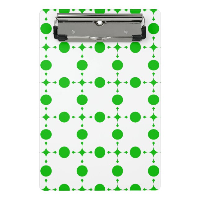 Mini Porte-bloc Points verts, Motif à pois, Pois, Pointillé (Devant)
