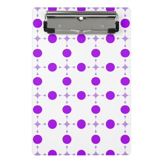 Mini Porte-bloc Points violets, Motif à pois, Pois, Pointillé (Devant)