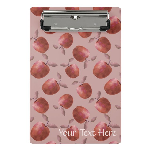 Mini Porte-bloc Pommes d'hiver teintes rouge foncé  (Devant)