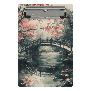 Mini Porte-bloc Pont Cherry Blossom Sumi-E Paysage (1)