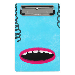 Mini Porte-bloc porte - bloc monstre bleu clair