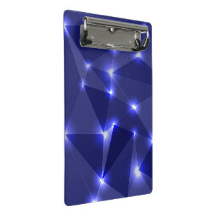 Mini Porte-bloc Porte-documents bleu avec un motif géométrique lum