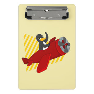 Mini Porte-bloc Porte-documents miniature dessin animé manchot vol