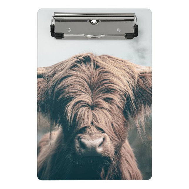 Mini Porte-bloc Portrait de vache Highland (Devant)