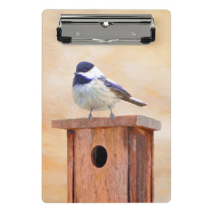 Mini Porte-bloc Poulet sur la peinture d'oiseaux Art original