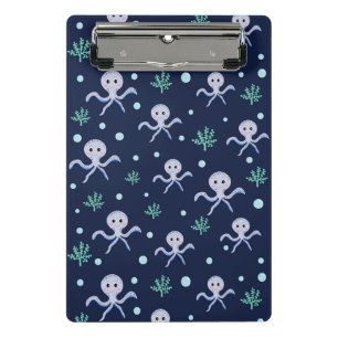 Mini Porte-bloc Poulpe sous le motif pour enfants de la mer