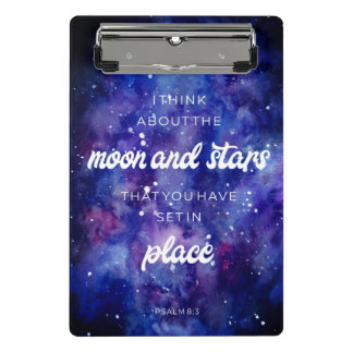 Mini Porte-bloc Psaumes Verset Biblique Galaxie Aquarelle Chrétien