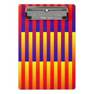 Mini Porte-bloc Rayures Bleu Rouge Jaune