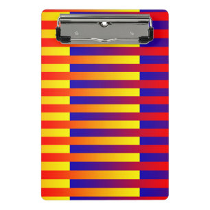 Mini Porte-bloc Rayures Bleu Rouge Jaune