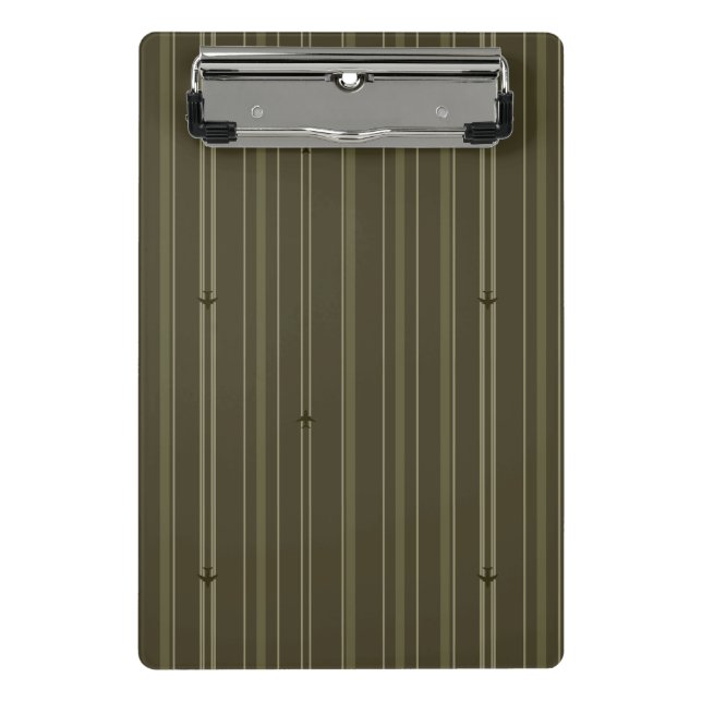 Mini Porte-bloc Rayures de flux jet en vert olive (Devant)