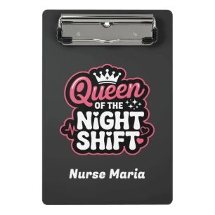Mini Porte-bloc Reine personnalisée de l'équipe de nuit Couronne d