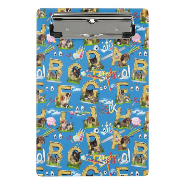 Mini Porte-bloc Retour À L'École ABC Conception Répétée (Devant)