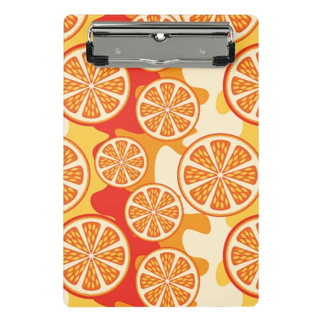 Mini Porte-bloc Rétro motif orange d'agrume (Devant)