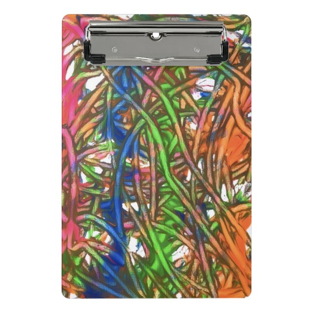 Mini Porte-bloc Rose, Bleu, Vert, Orange, Œuvre d'art en marbre (Devant)