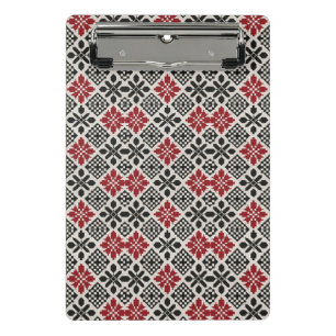 Mini Porte-bloc Rouge noir blanc géométrique Keffiyeh Motif folklo