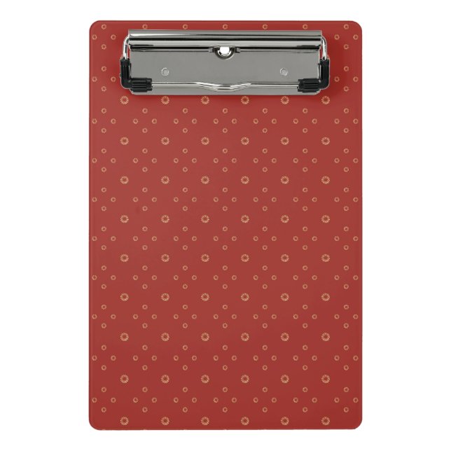 Mini Porte-bloc Rouge | Soleil Zinnia Doré (Devant)
