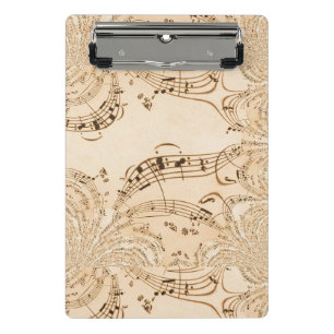 Mini Porte-bloc Rustic Antique Musical Notes