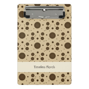 Mini Porte-bloc Sable Brun Foncé Micro Floral