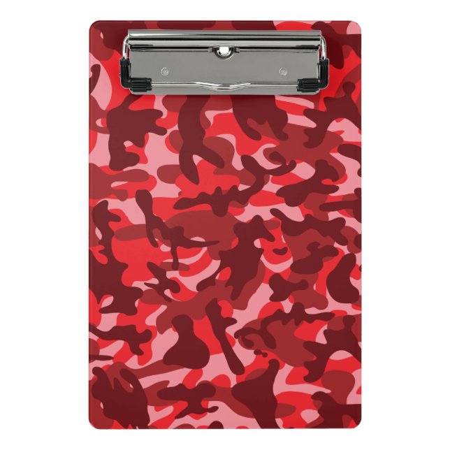 Mini Porte-bloc Saumon rouge camouflage  (Devant)