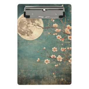 Mini Porte-bloc Sérénité de la fleur de cerisier sur la Lune