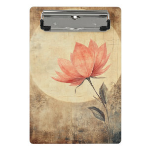Mini Porte-bloc Sérénité rose Fleur et Lune
