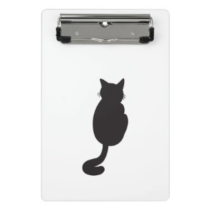 Mini Porte-bloc Silhouette minimaliste de chat noir
