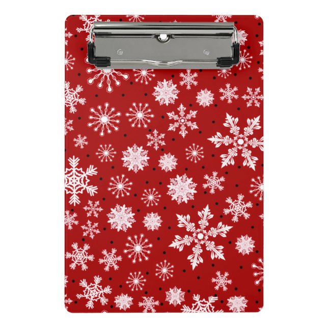 Mini Porte-bloc Simple Flocon de Neige d'Hiver (Devant)