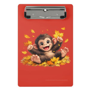 Mini Porte-bloc Singe souriant aux grands yeux ludique tropical