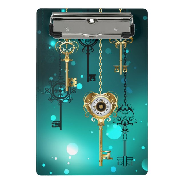 Mini Porte-bloc Skeleton Keys on Green Background (Devant)