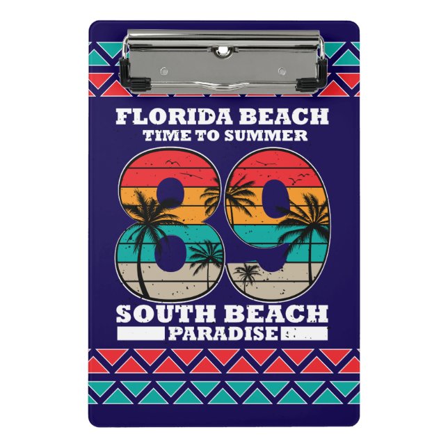Mini Porte-bloc South Beach Sunset - Promenez-vous dans la vague d (Devant)