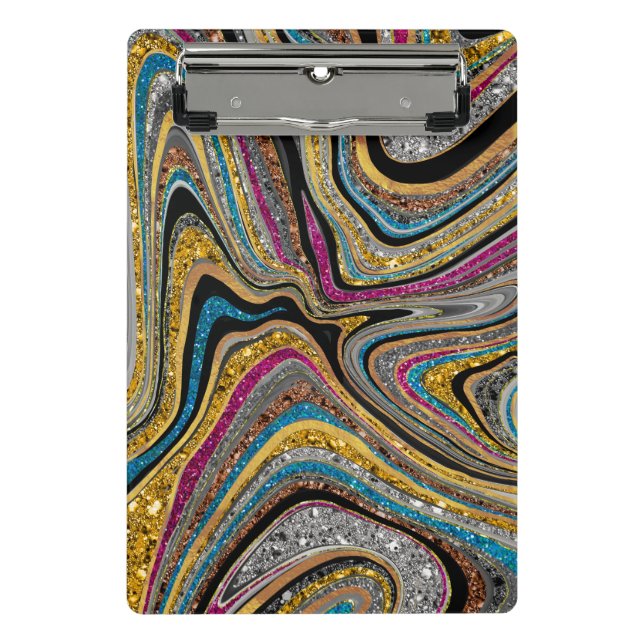 Mini Porte-bloc Sparkle Glam scintillante girly marbre art (Devant)