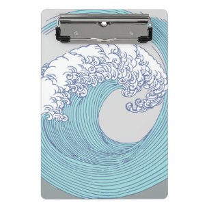 Mini Porte-bloc Surf asiatique japonais Vague Art Ocean Art
