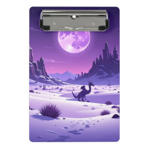 Mini Porte-bloc Tapis de bureau Lunar Wyrm – Dragon Violet sous la