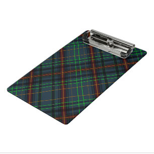 Mini Porte-bloc Tartan en bleu, orange, vert... ... Sur