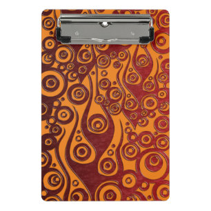 Mini Porte-bloc Tatouages flammes & cercles II + votre fond & idée